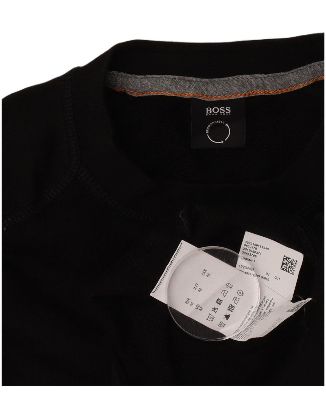 Hugo Boss Herre Sweatshirt Jumper Medium Sort Bomuld