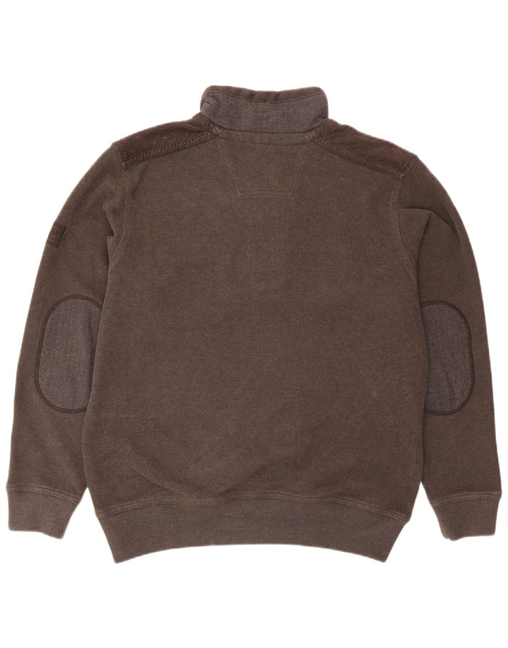 Pierre Cardin Herre sweater med lynlåshals mellem brun