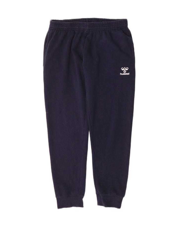 HUMMEL Mens Tracksuit Trousers Joggers Small  Navy Blue Cotton Vintage Hummel and Second-Hand Hummel from Messina Hembry 