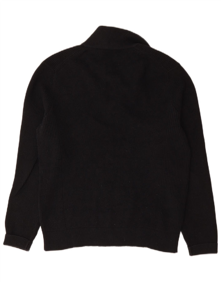 Marks & Spencer Herre sweater med lynlåshals mellem marineblå bomuld