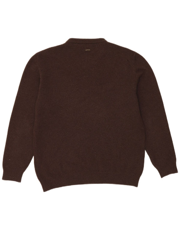 Gas Herre V-hals sweater XL brun uld