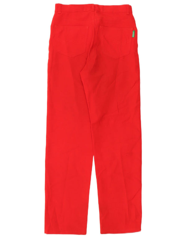 Benetton piger lige fritidsbukser 11-12 år W28 L30 rød polyester