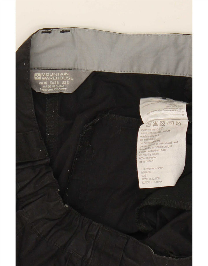 Mountain Warehouse Dame Cargo Shorts UK 10 Small W27 Black Polyester