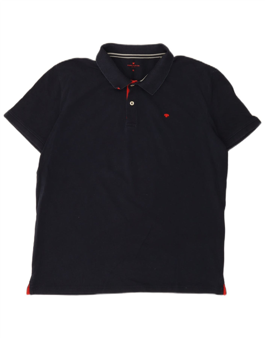 Tom Tailor Herre poloshirt XL marineblå bomuld