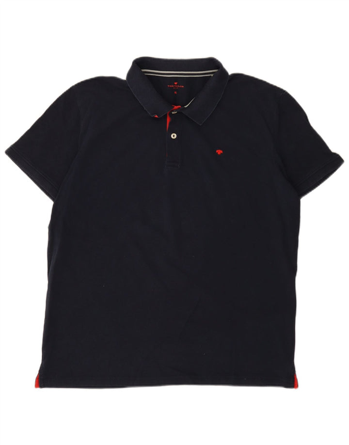 Tom Tailor Herre poloshirt XL marineblå bomuld