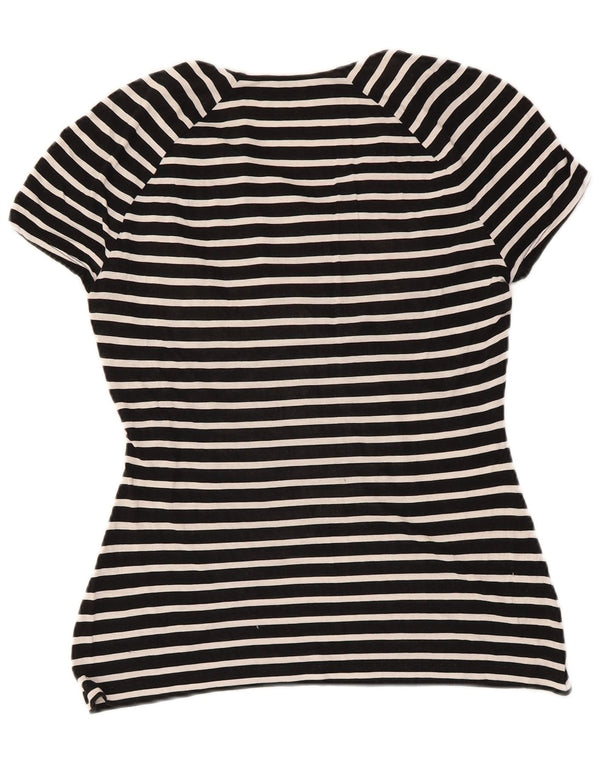 Max Mara Dame Weekend Bluse Top UK 12 Medium Sort Stribet