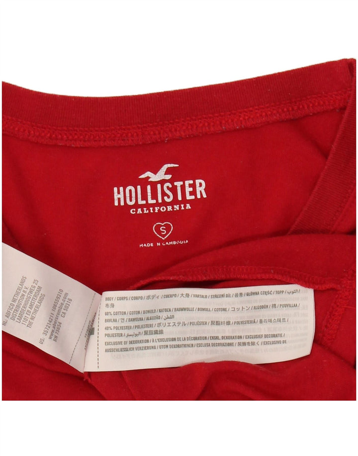 Hollister Herre grafisk top langærmet lille rød bomuld
