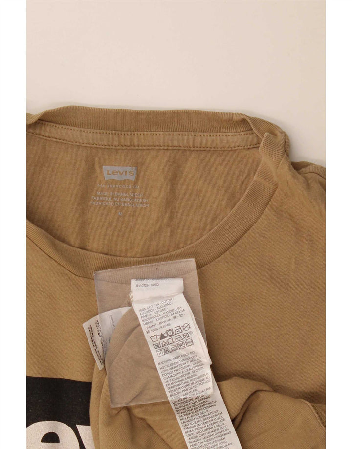 Levi's Herre grafisk T-shirt Top Medium Beige Bomuld