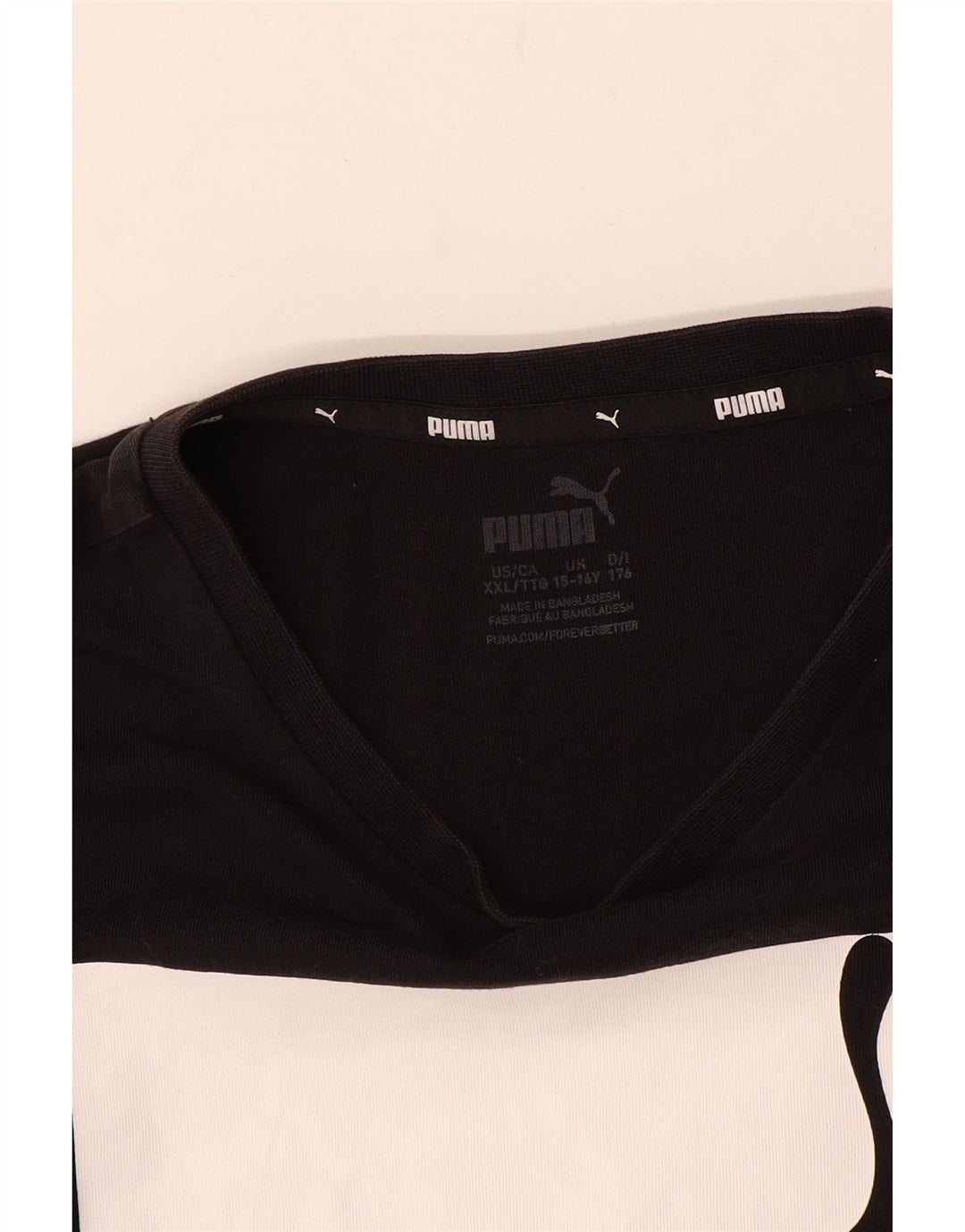 PUMA drenge grafisk t-shirt top 15-16 år sort