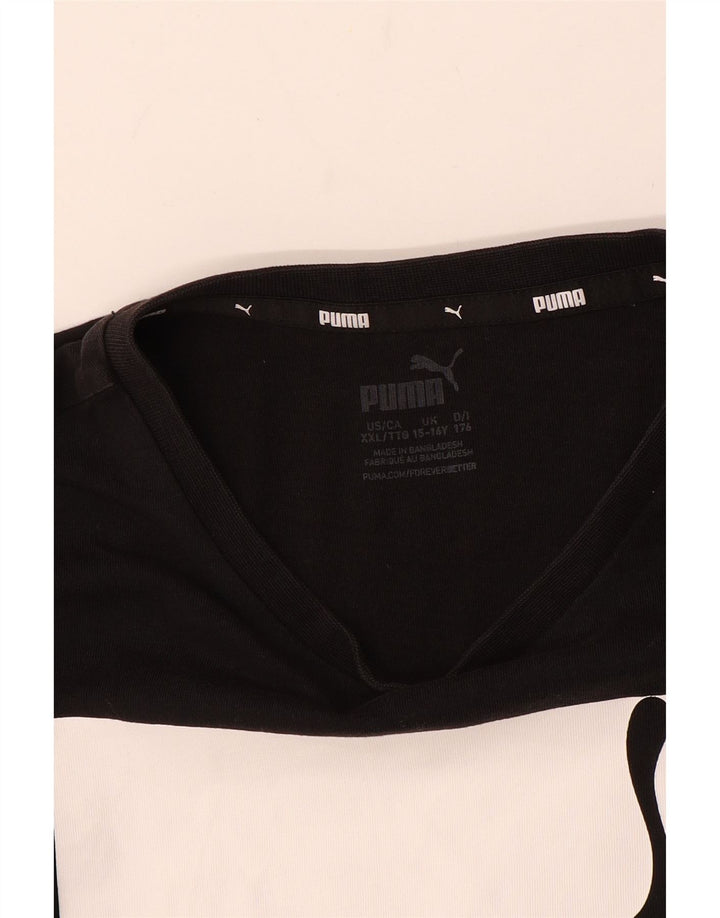 PUMA drenge grafisk t-shirt top 15-16 år sort
