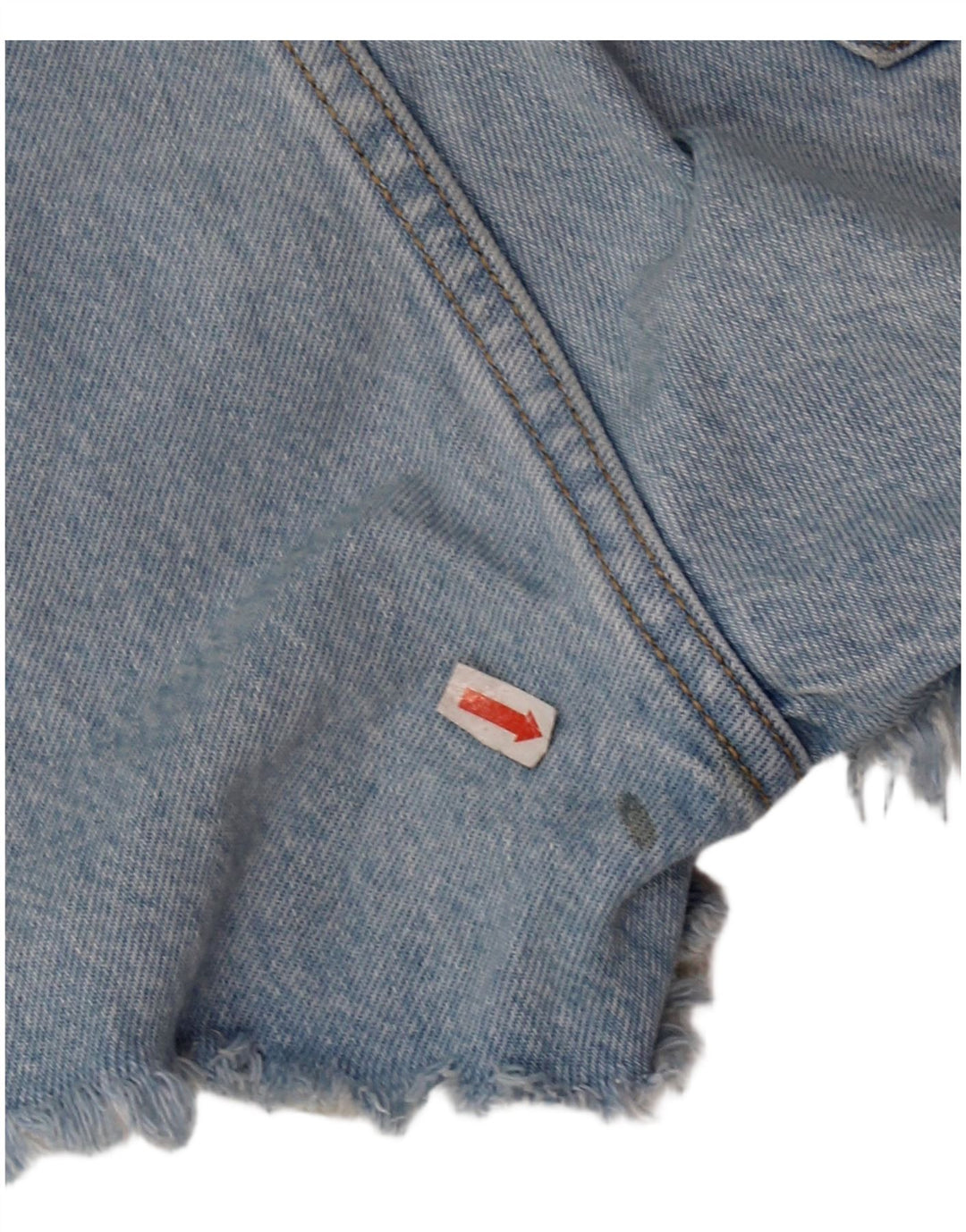 LEVI'S Womens 501 Distressed Denim Shorts W28 Medium Blue Bomuld