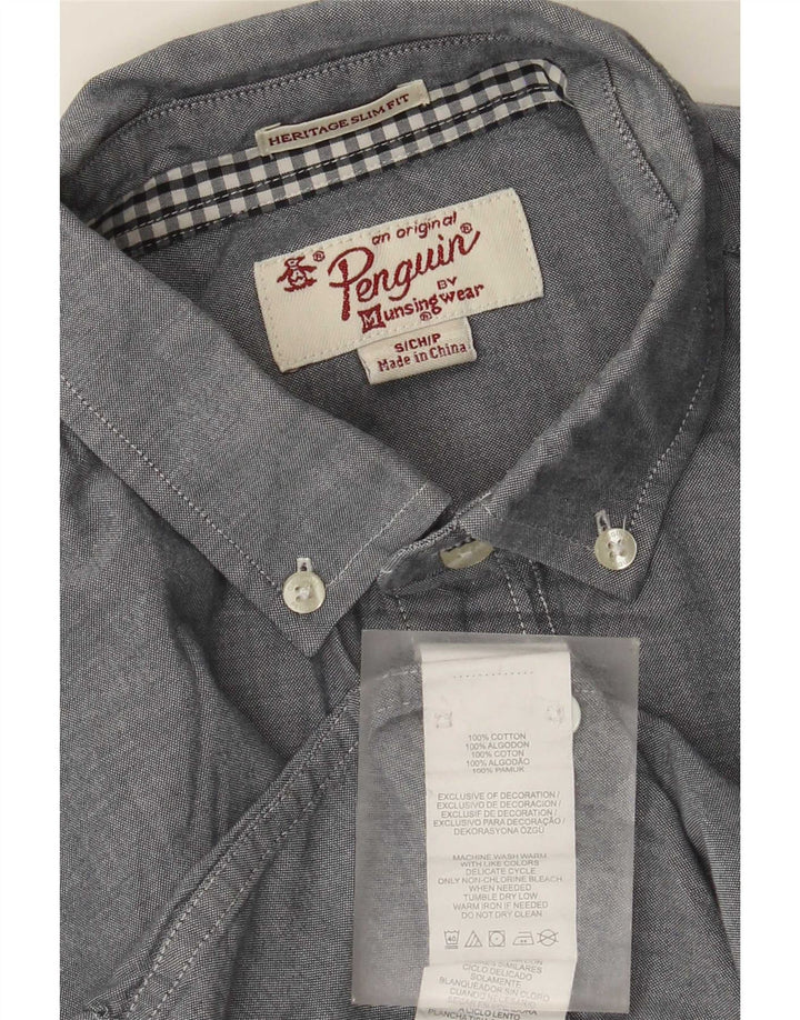 Penguin Heritage Slim Fit skjorte lille grå bomuld