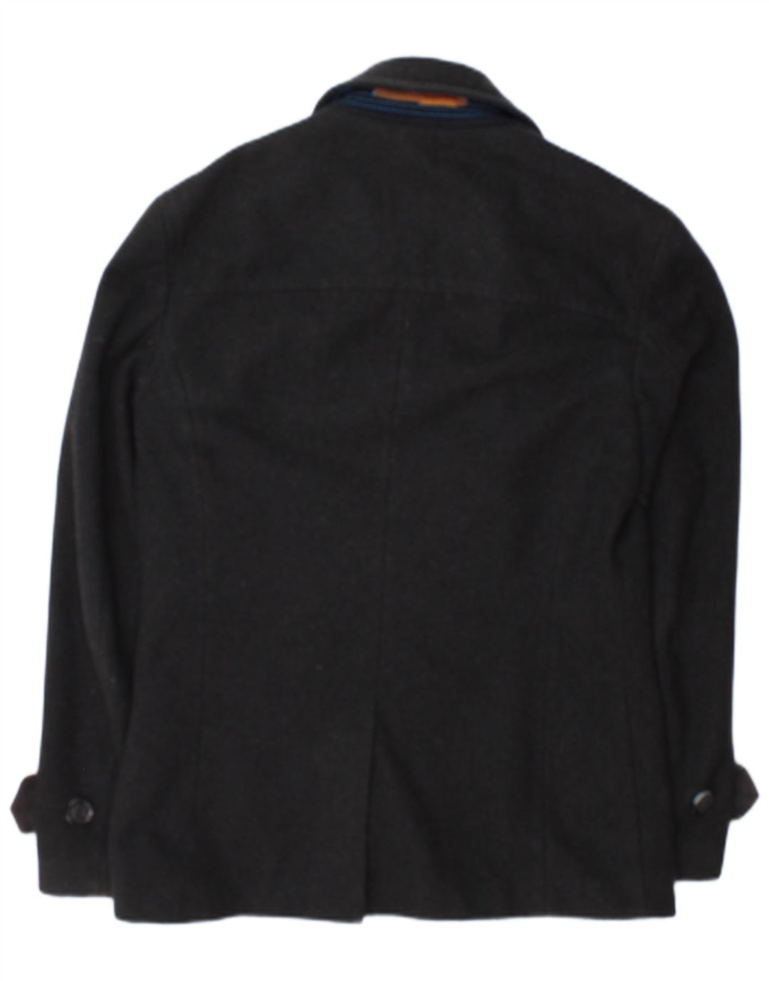 Superdry Herre Commodity Pea Coat UK 38 Medium Grey Wool