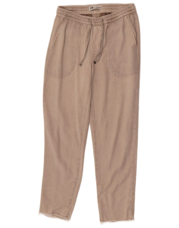 Zara koniske Chinobukser til kvinder Small W26 L27 Beige