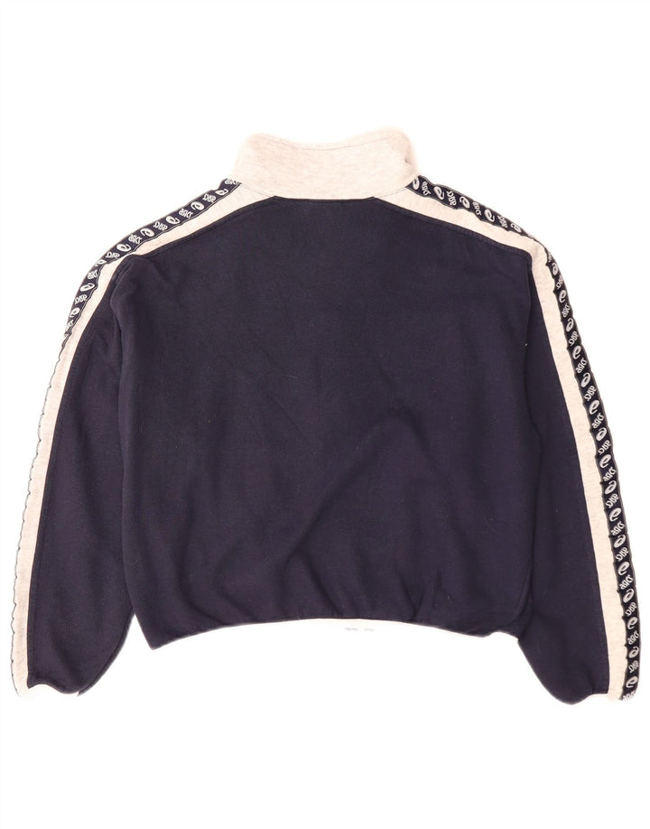 Asics Grafisk træningsdragt topjakke til kvinder UK 10 Small Navy Blue Colourblock