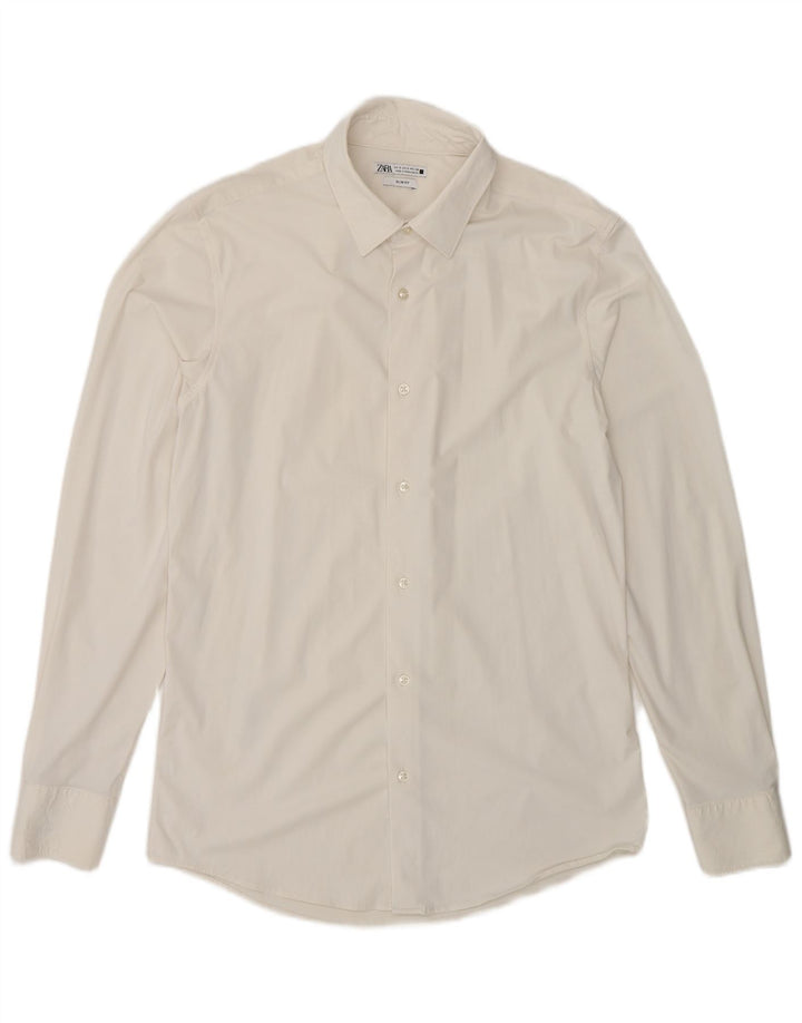 Zara Herre Slim Fit skjorte lille hvid