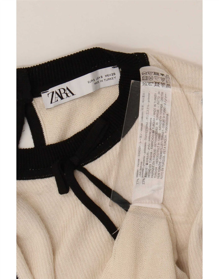 Zara Damekjole UK 10 Small White Viscose