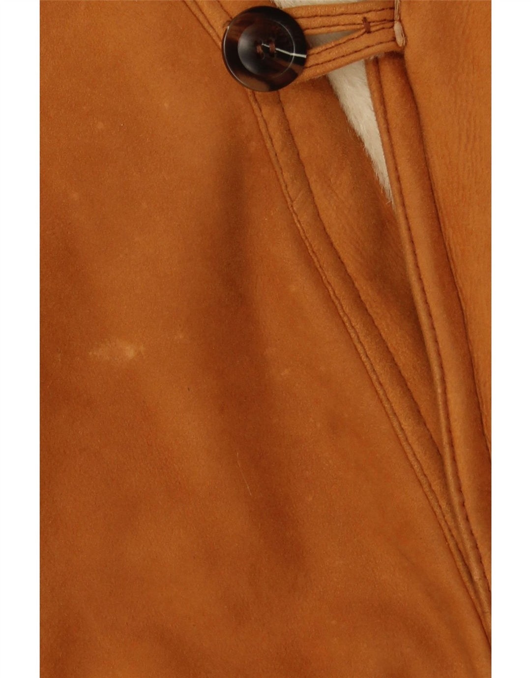 VINTAGE Herre Shearling Jacket UK 40 Large Brown