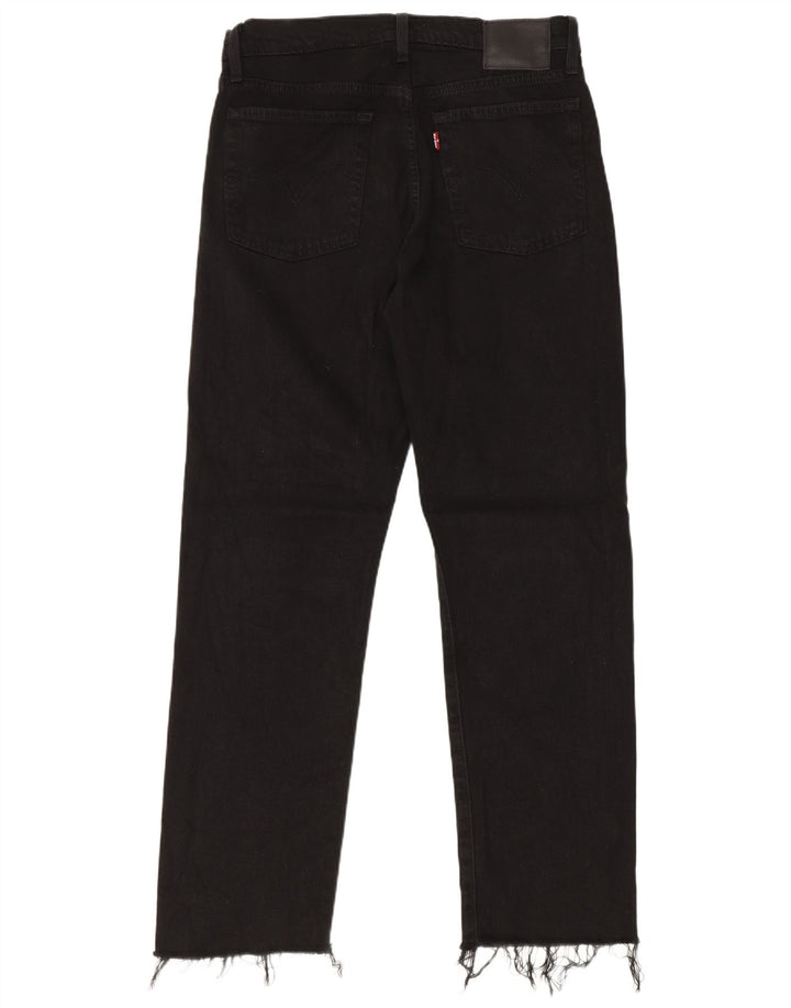 Levi's Dame Wedgie Straight Jeans W27 L28 Sort Bomuld