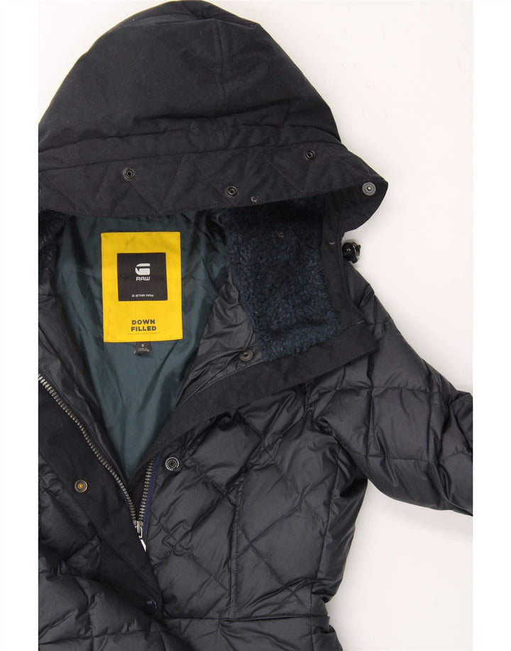 G-STAR Womens Hooded Padded Jacket UK 10 Small Black Polyester Vintage G-Star and Second-Hand G-Star from Messina Hembry 