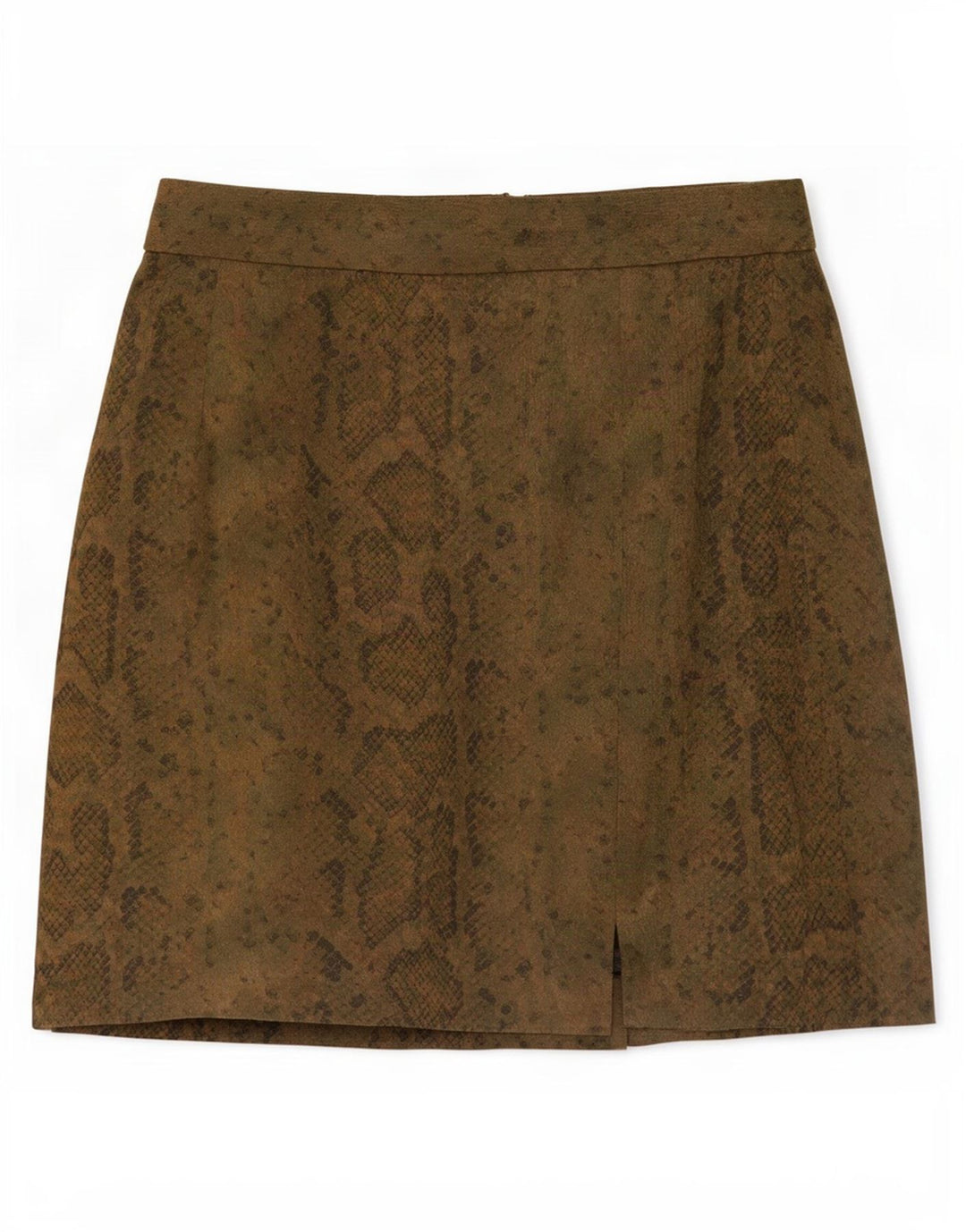 Vintage dame mininederdel IT 44 Medium W27 Khaki Animal Print