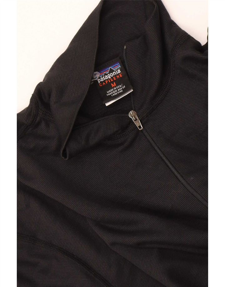 Patagonia T-shirt med lynlås til kvinder, DK 14 Medium Sort Polyester