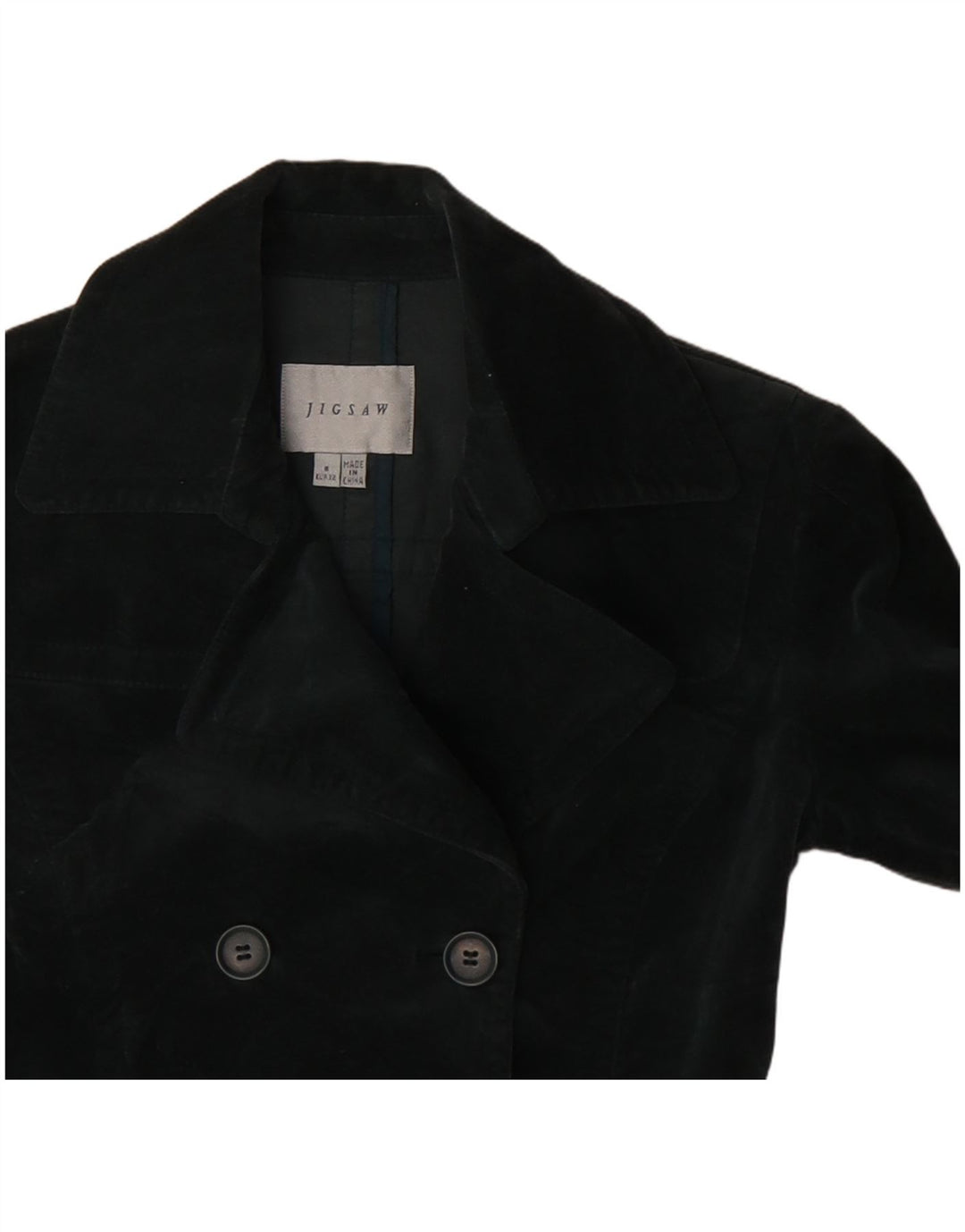 Jigsaw Dame Dobbeltradet Blazer Jacket EU 32 2XS Grå Bomuld