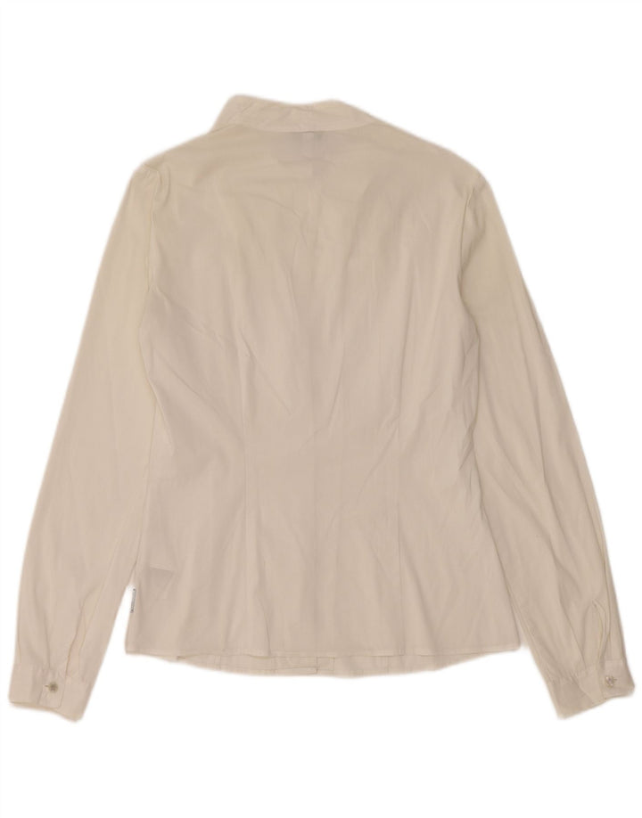 Armani Jeans Dameskjorte US 4 Lille hvid bomuld