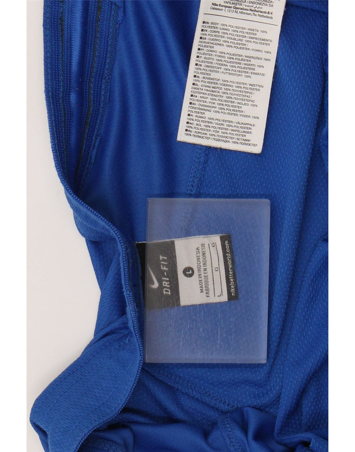 Nike Herre Dri Fit sportsshorts store blå polyester