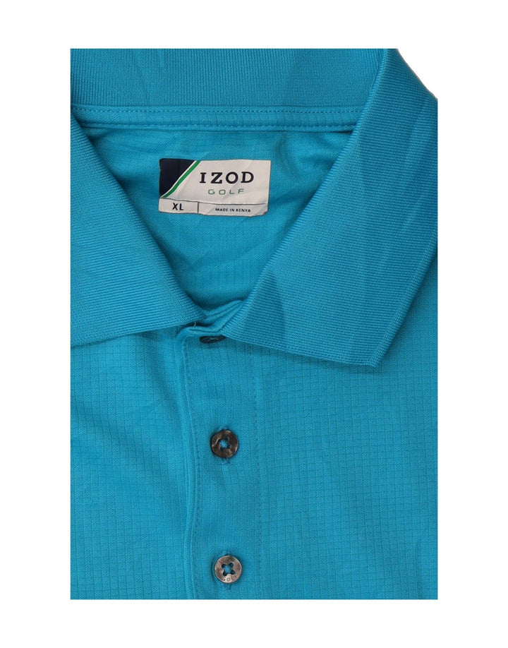 IZOD Mens Golf Polo Shirt XL Blue Polyester Vintage Izod and Second-Hand Izod from Messina Hembry 
