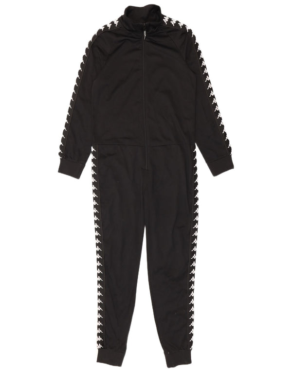 Kappa Womens Graphic Long Sleeve Jumpsuit UK 14 Large Black Sports