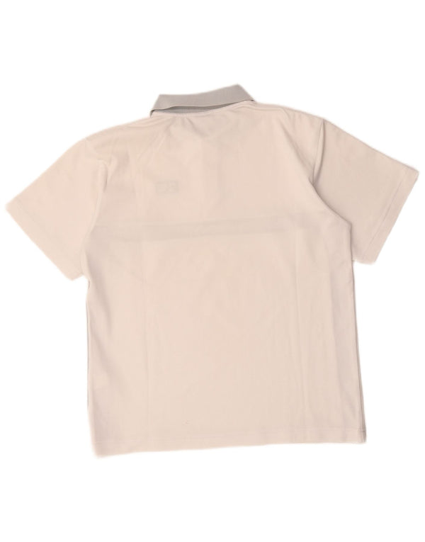Fila Boys Polo Shirt 11-12 år Medium White Colourblock Polyester