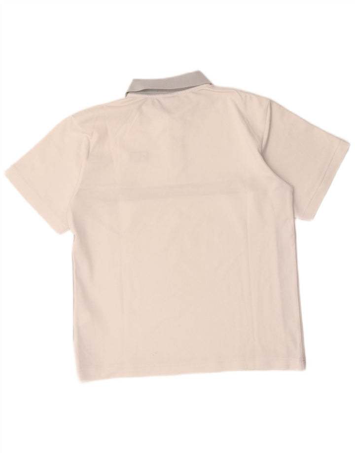 Fila Boys Polo Shirt 11-12 år Medium White Colourblock Polyester