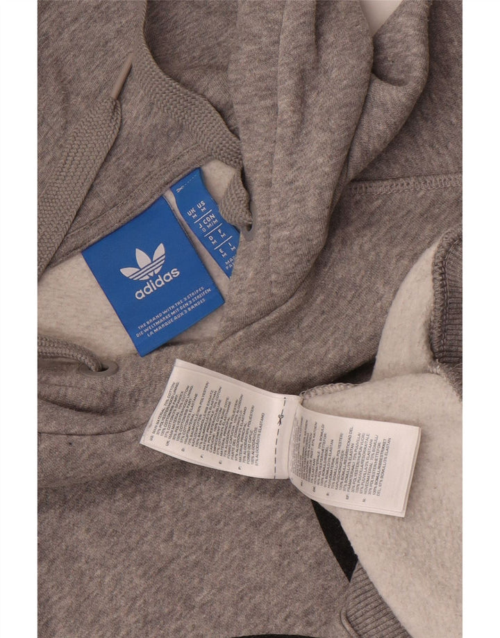 Adidas Grafisk hættetrøje til mænd mellemgrå flækket bomuld