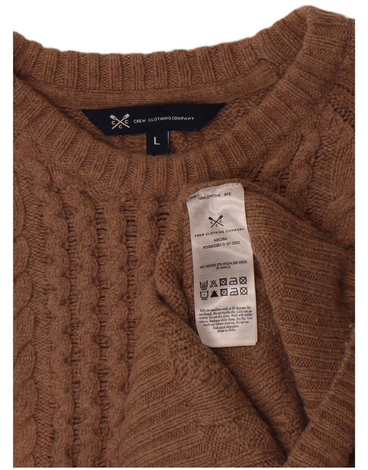 Crew Tøj Herre Crew Neck Jumper Sweater Stor Brun Viscose