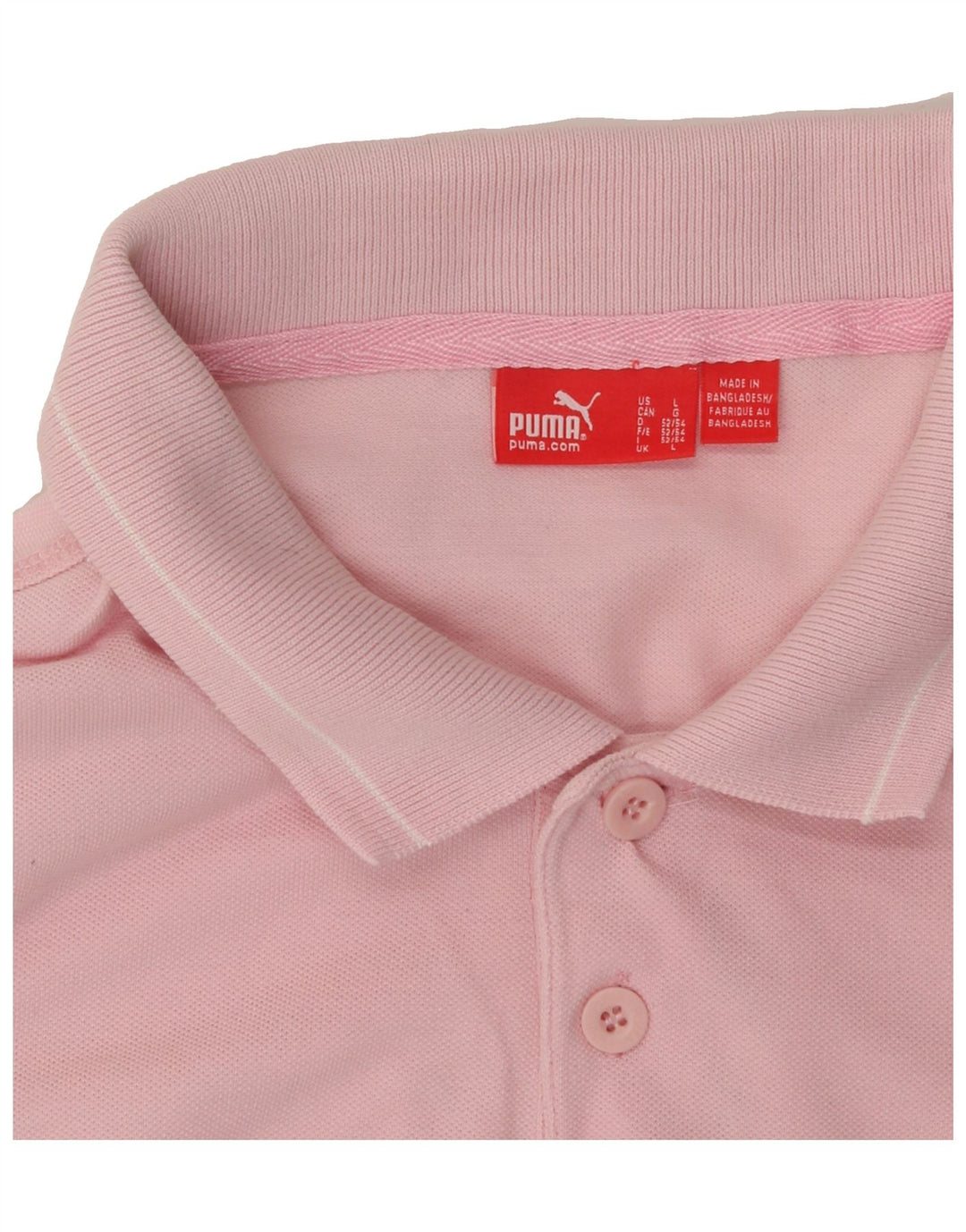 PUMA Mens Polo Shirt Large Pink Vintage Puma and Second-Hand Puma from Messina Hembry 