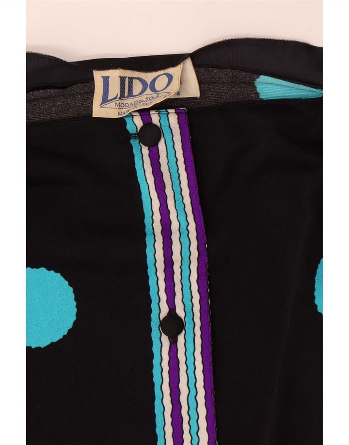 Lido Womens Shift Dress UK 14 Stor sort geometrisk polyamid