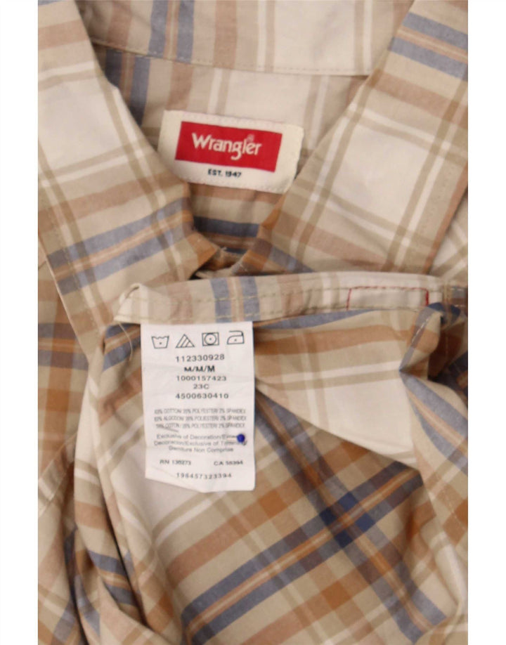 Wrangler herreskjorte medium brun ternet bomuld