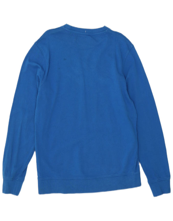 Jack & Jones Mens Graphic Sweatshirt Jumper Large Blue Cotton