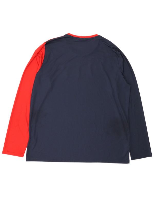 Erima Herre Grafisk Top Langærmet 3XL Navy Blue Colourblock Polyester