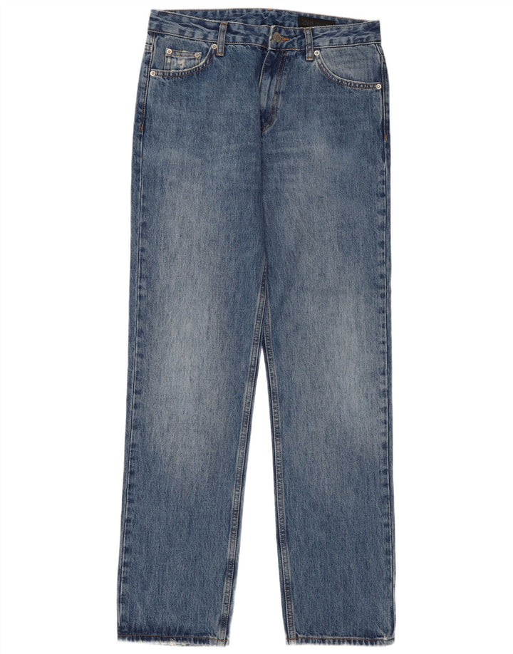 Zara Dame Straight Jeans EU 38 Small W28 L33 Blå Bomuld