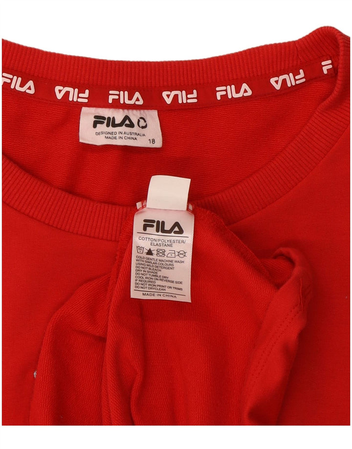 Fila Womens Graphic Basic Dress UK 18 XL Rød Bomuld