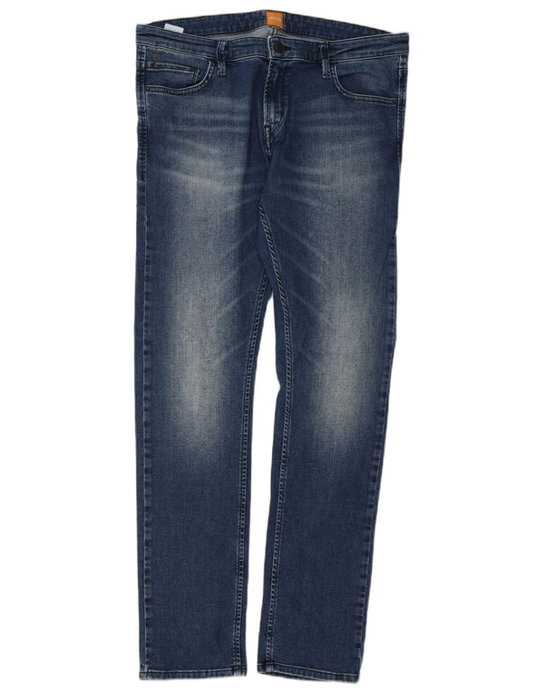 Hugo Boss Herre Skinny Jeans W34 L32 Blå Bomuld