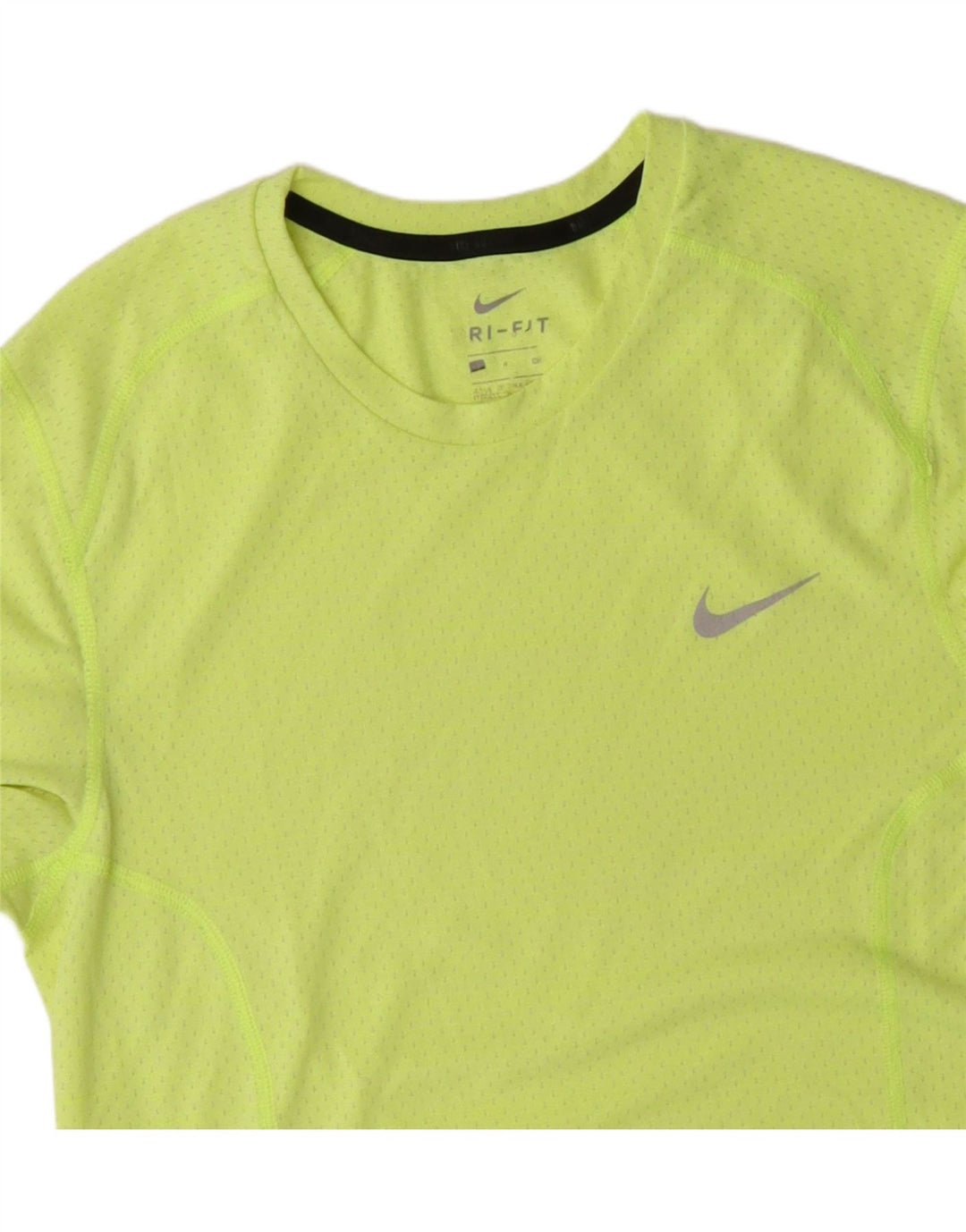 Nike Herre Dri Fit T-Shirt Top Lille Gul