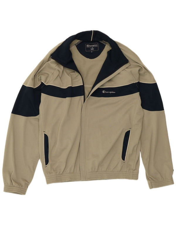 Champion Herre træningsdragt Topjakke Medium Khaki Colourblock Polyester