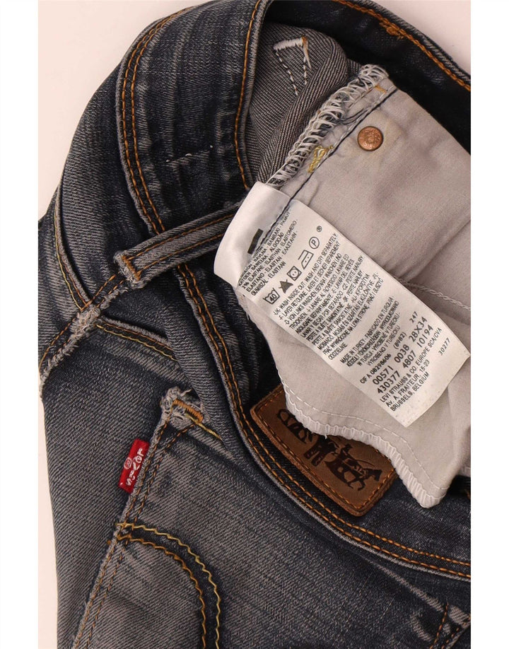 Levi's Dame 571 Super Low Slim Jeans W28 L34 Blå Bomuld
