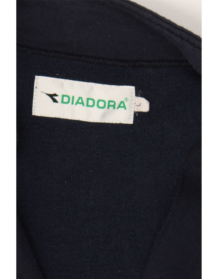DIADORA Mens Tracksuit Top Jacket Large Navy Blue Vintage Diadora and Second-Hand Diadora from Messina Hembry 