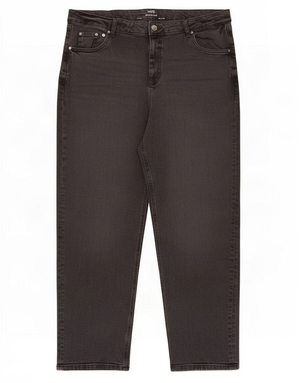 Zara Kvinde Kæreste Højtaljede Jeans UK 18 XL W38 L29 Grå