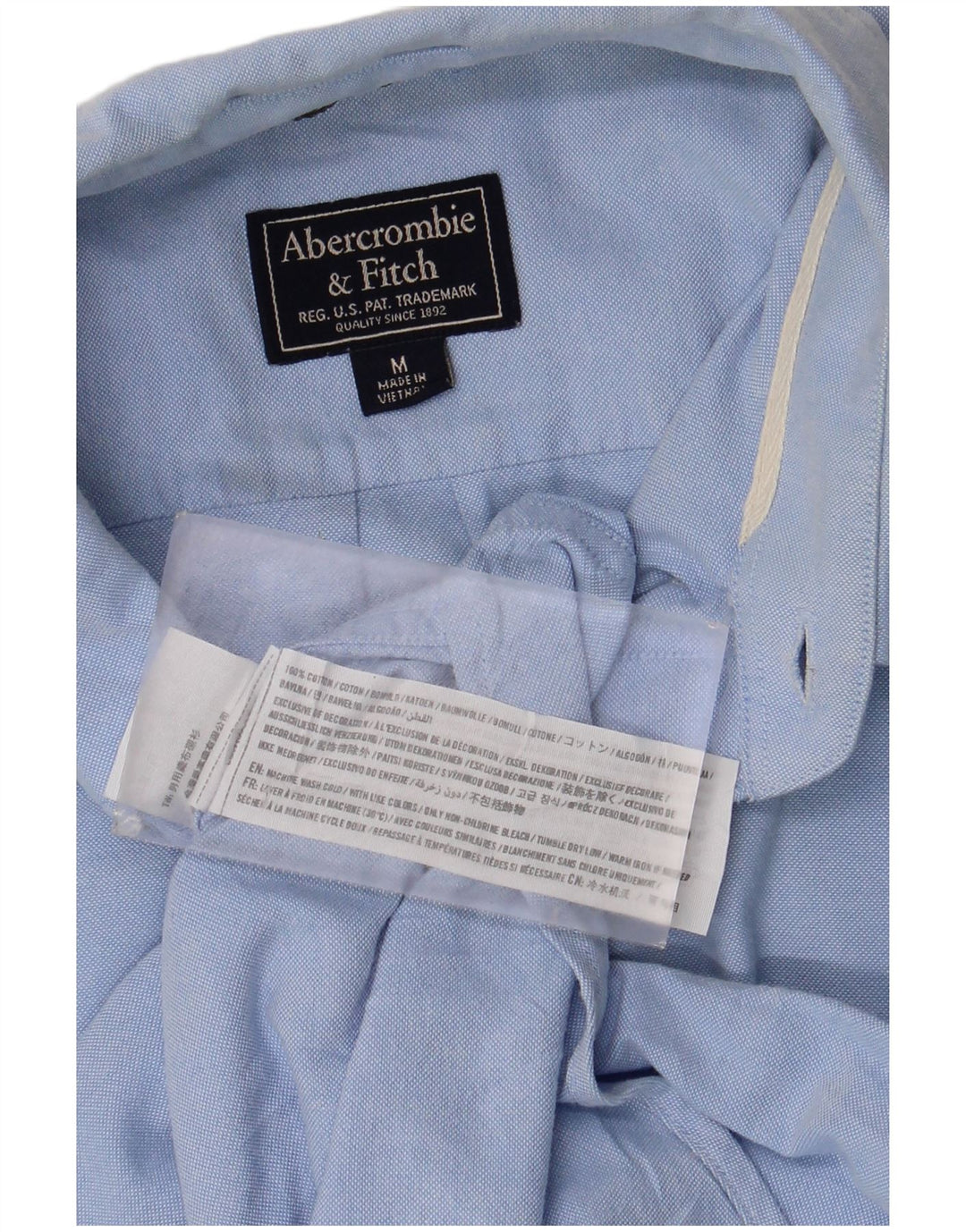 Abercrombie & Fitch Herre Muscle Shirt Medium Blue Bomuld