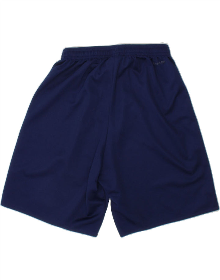 ADIDAS Boys Sport Shorts 9-10 Years XS  Navy Blue Polyester Vintage Adidas and Second-Hand Adidas from Messina Hembry 
